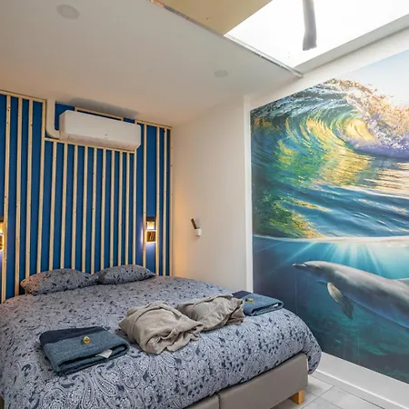 Capsule Ocean 2 Chambres- Billard - Jacuzzi - Netflix * Valenciennes