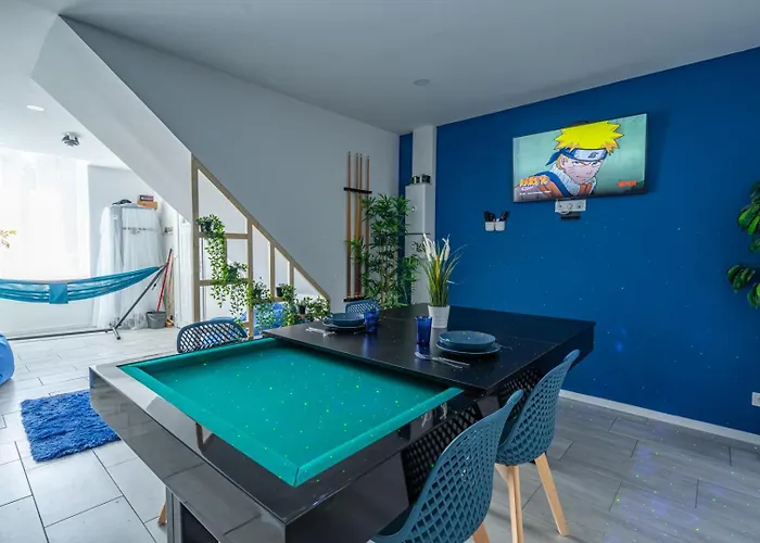Capsule Océan 2 Chambres- Billard - Jacuzzi - Netflix Appartement Valenciennes